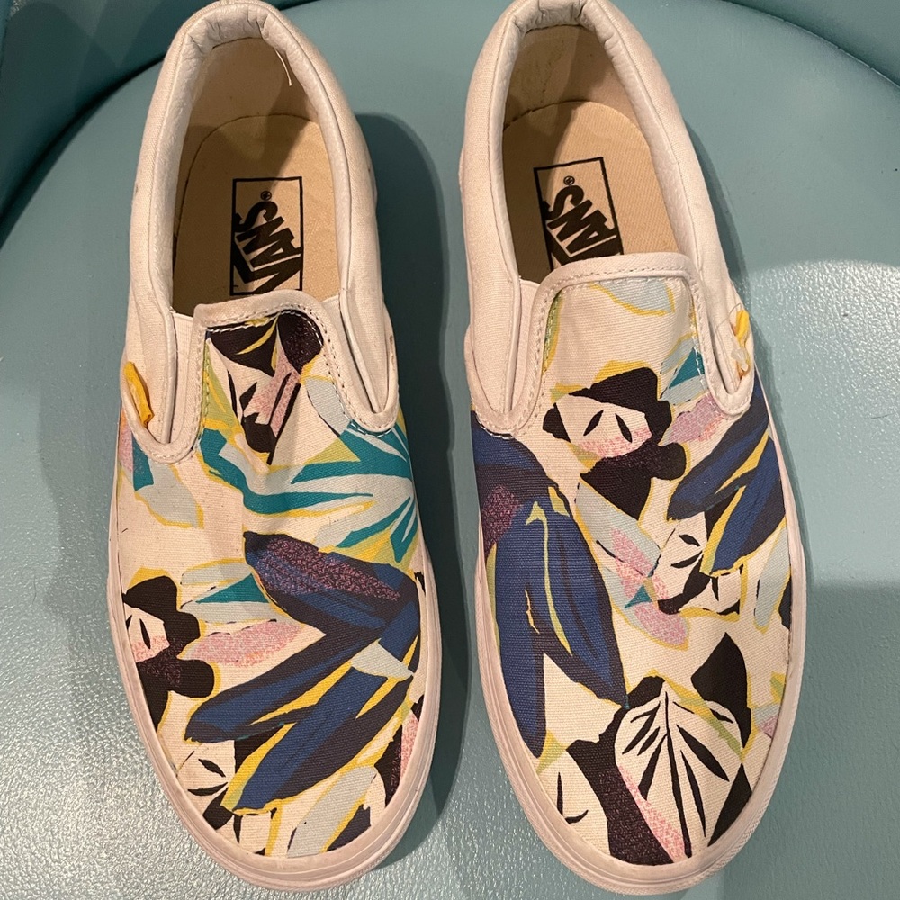 Colorful slip on Vans